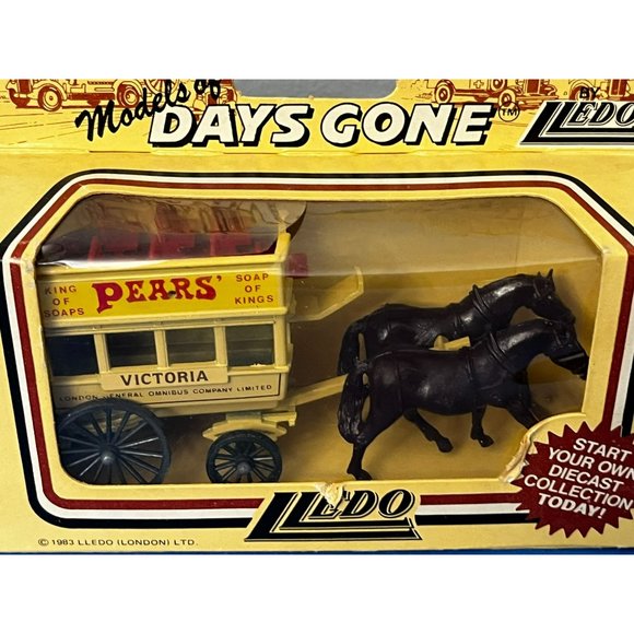 Vintage Lledo Days Gone Horse Drawn Bus in London Omnibus Livery - Victoria - Pe - Picture 3 of 9